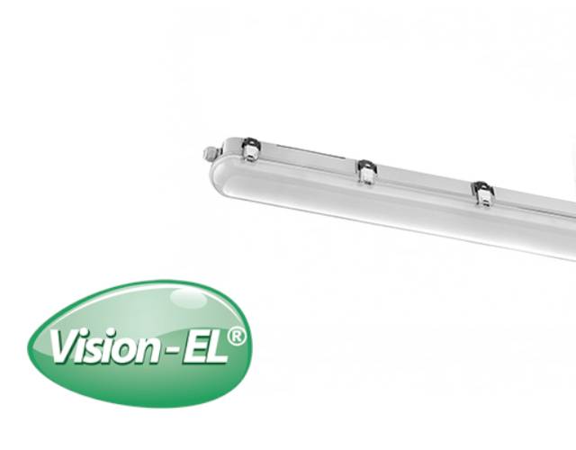 VISION EL – Boîtier LED Étanché IP65 36W 4000K – 1335×65×62 Mm – Éclairage Tubulaire Robuste