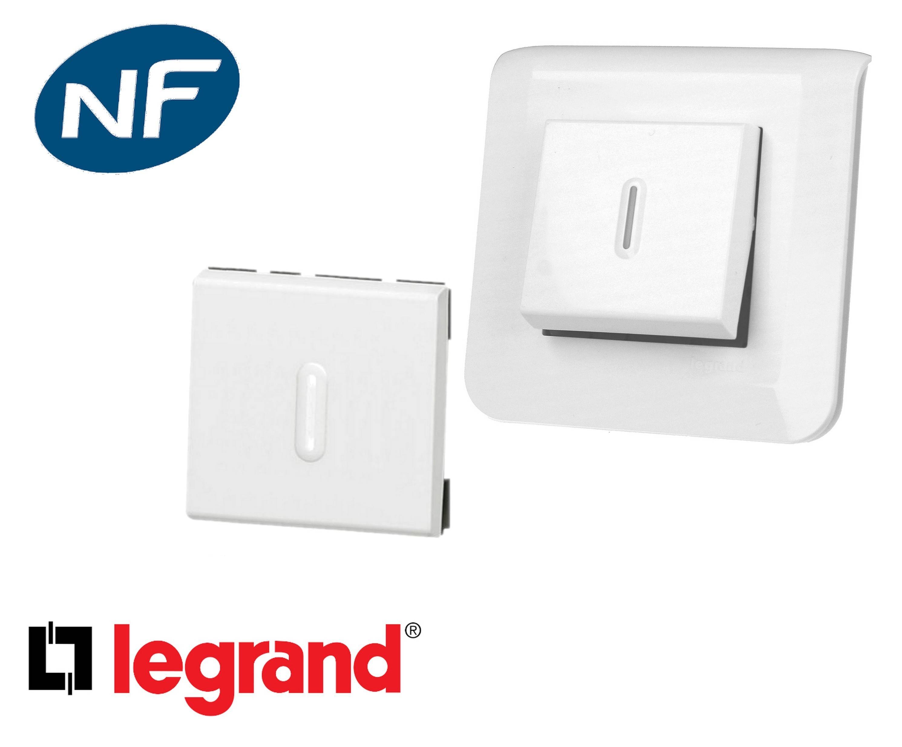 Bouton poussoir LEGRAND Mosaïc Blanc