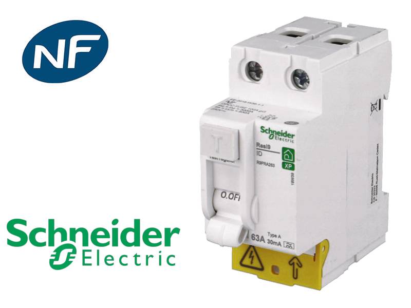 Interrupteur Différentiel 2P 40A 300mA Type AC – 2 Modules – Protection NF EN 61008